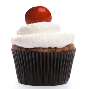 meatloaf cupcake with cherry tomato on top