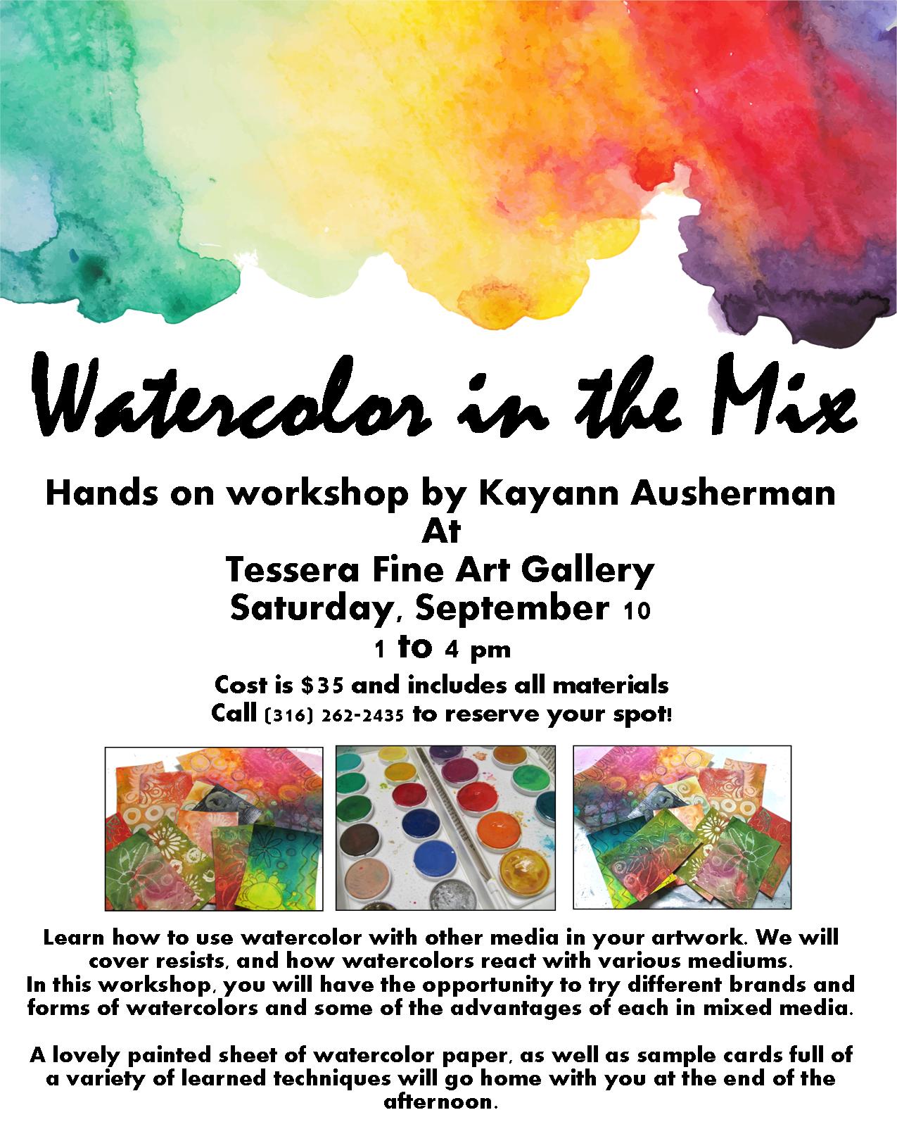 watercolor in the mix flyer tessera